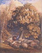 Samuel Palmer Pastoral with a Horse Chestnut Tree Sweden oil painting artist